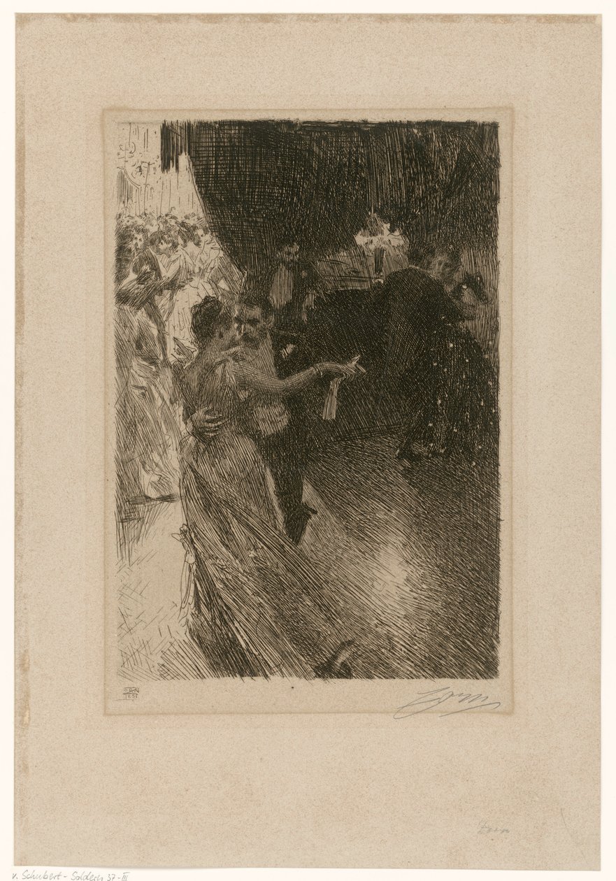 La danza (Il valzer), terzo stato da Anders Zorn