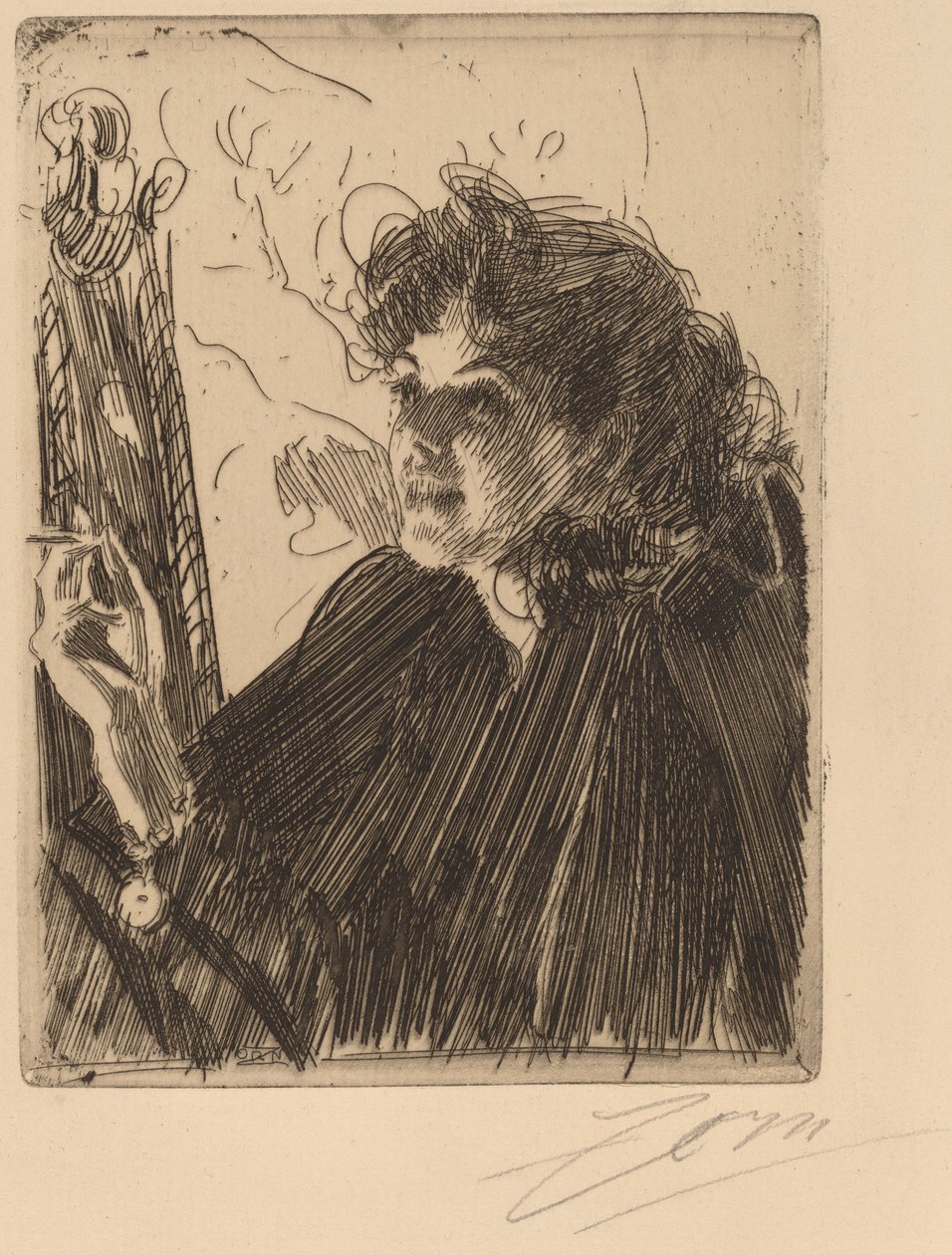 Ragazza con sigaretta da Anders Leonard Zorn