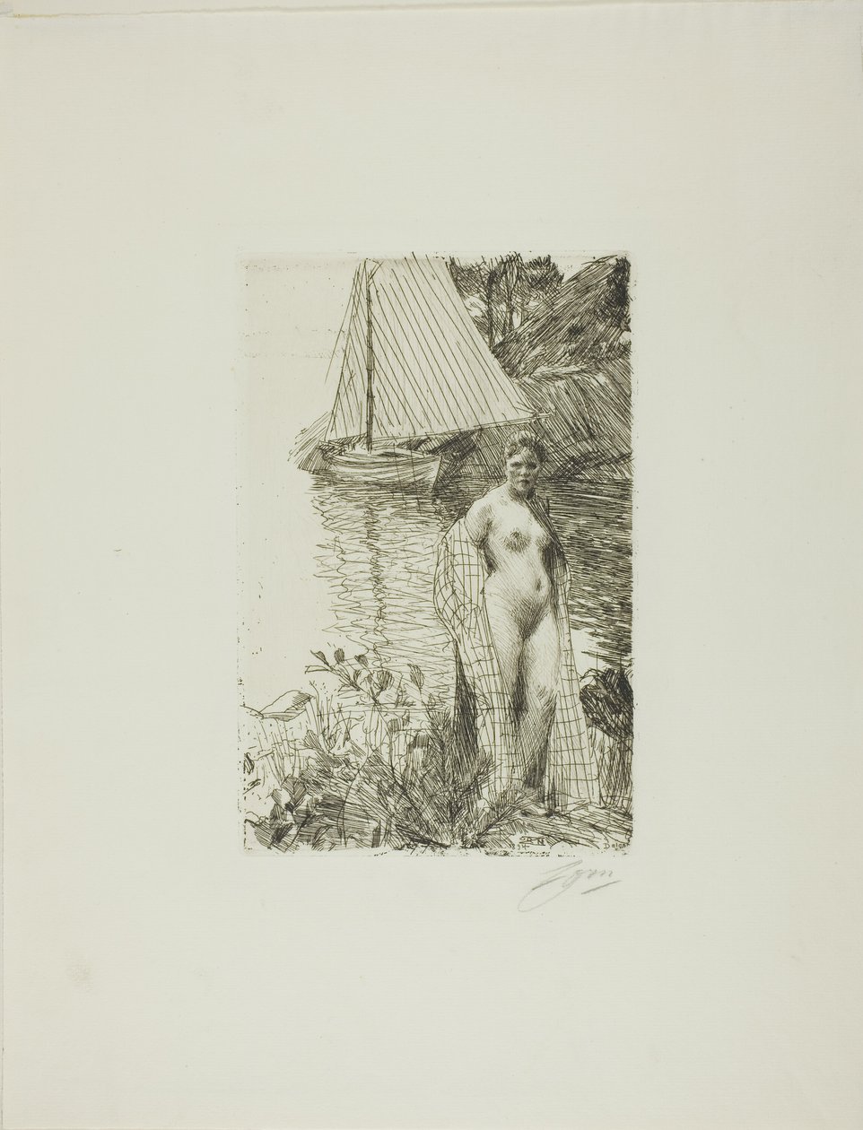 Il Mio Modello e la Mia Barca da Anders Leonard Zorn