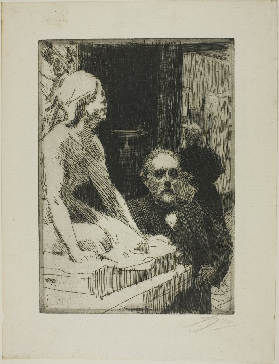 Pontus Fürstenberg e sua moglie (in piedi vicino alla "Rana" di Hasselberg) da Anders Zorn
