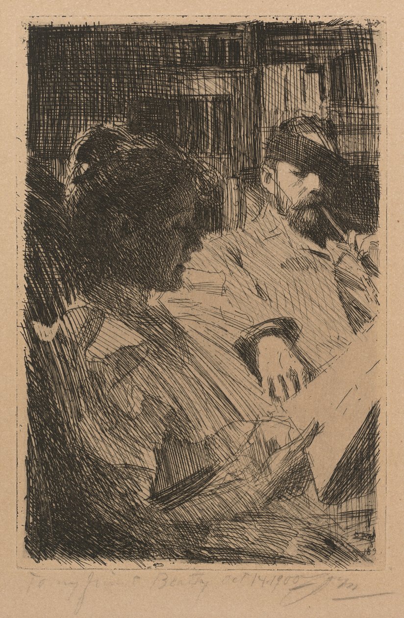 Lettura (il signor e la signora Ch. Deering) da Anders Zorn