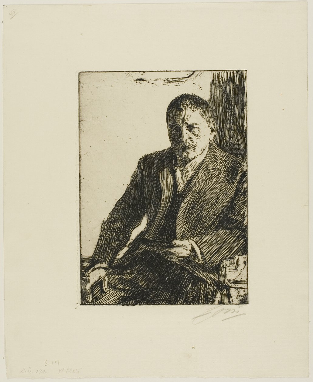 Autoritratto 1904 II da Anders Leonard Zorn