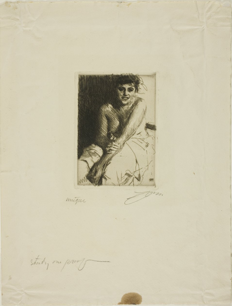 Modello seduto da Anders Leonard Zorn
