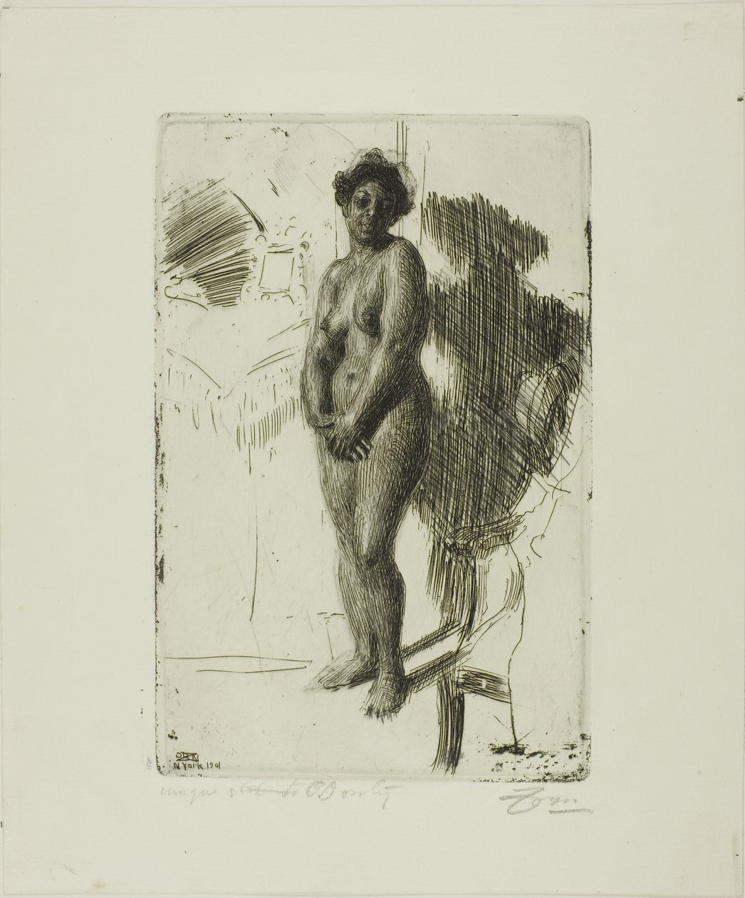 Nero in piedi da Anders Leonard Zorn