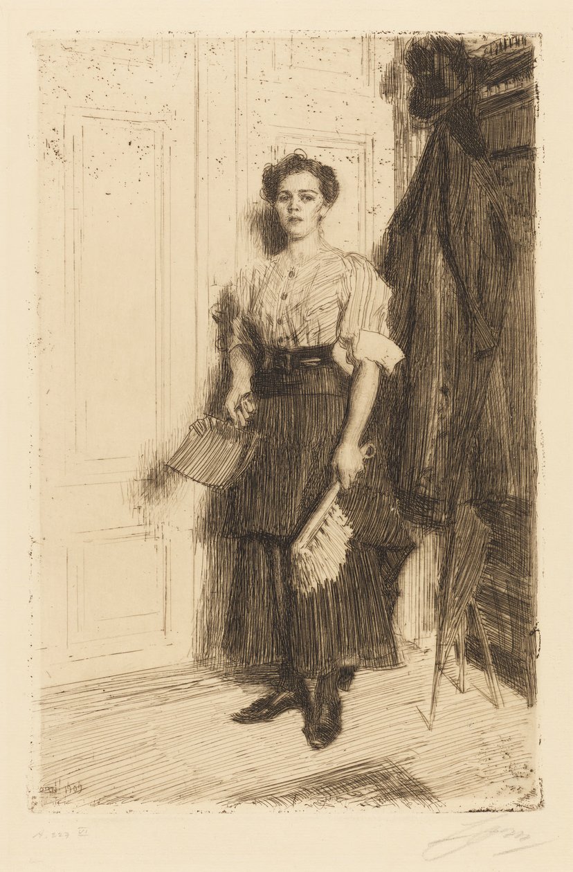 La donna delle pulizie da Anders Zorn