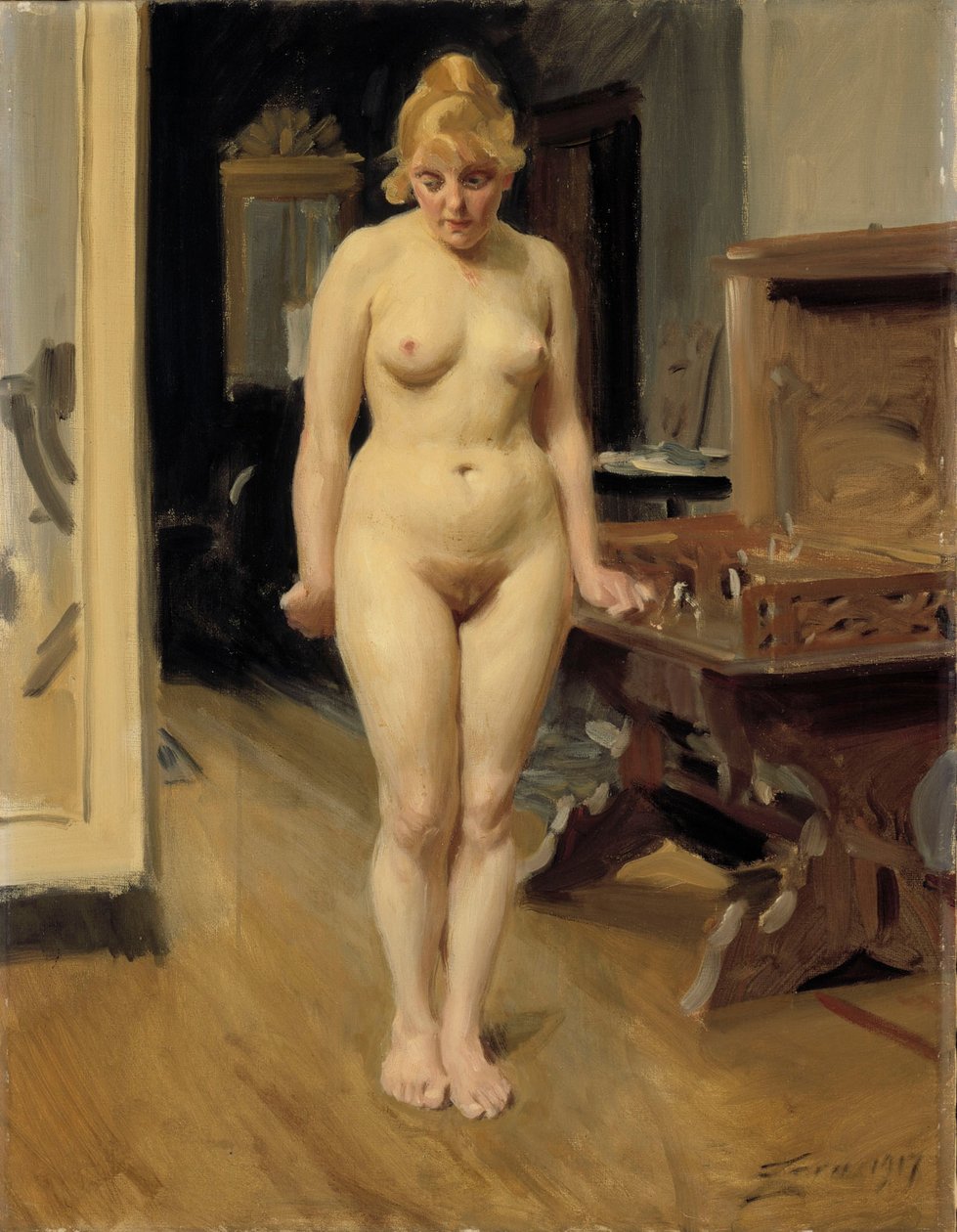 La modella timida da Anders Zorn
