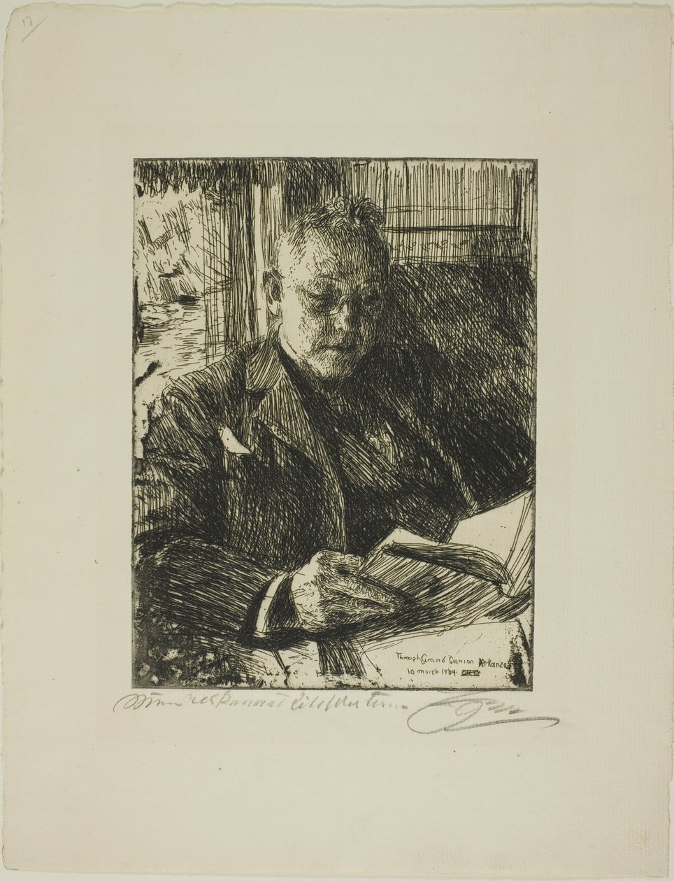 Compagno di viaggio (Sig. Ch. Deering) da Anders Leonard Zorn
