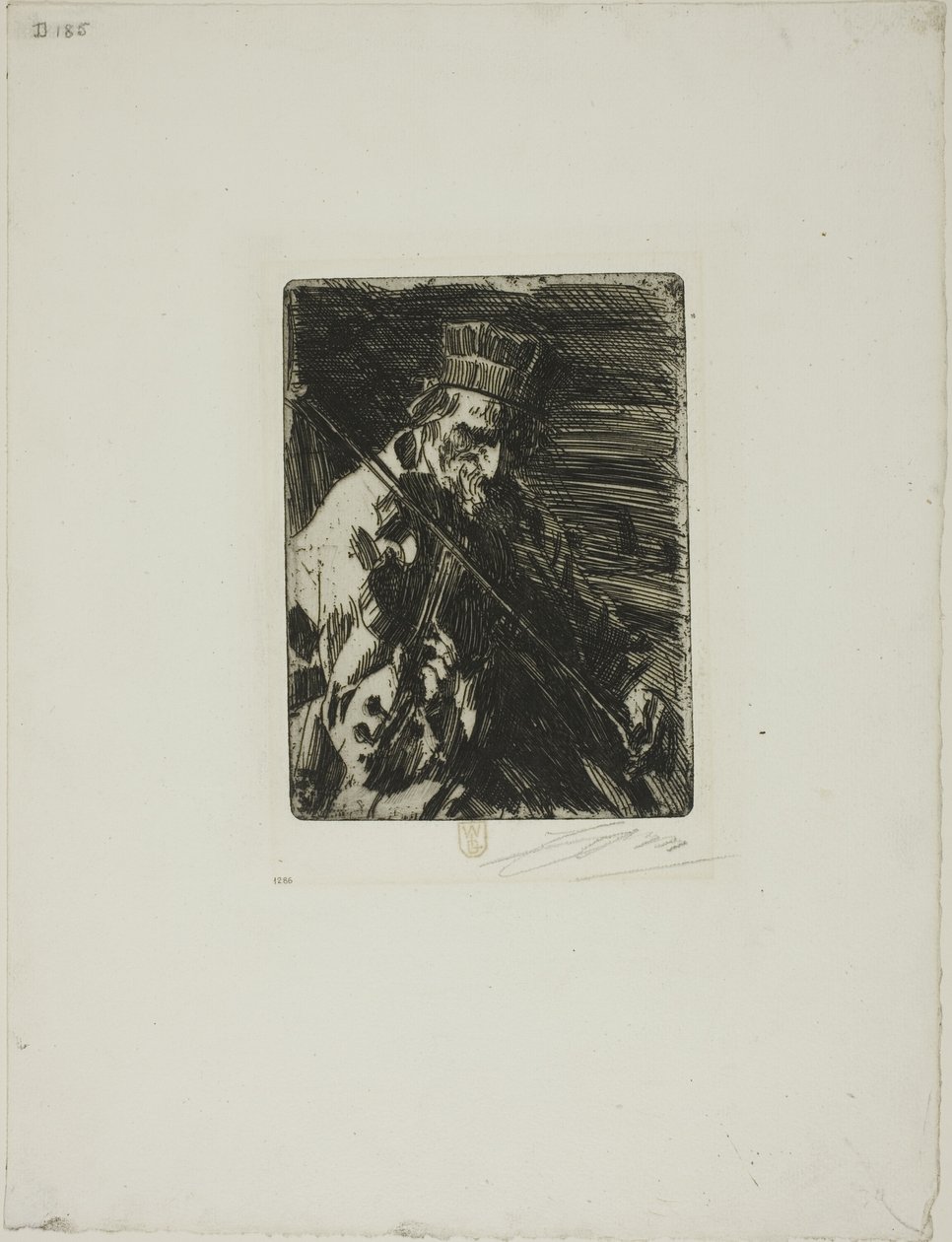 Violinista del villaggio da Anders Leonard Zorn