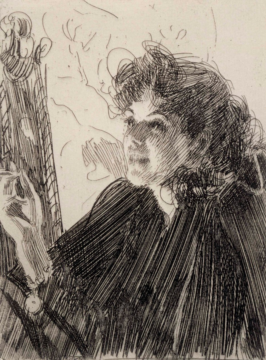 Donna che fuma da Anders Zorn