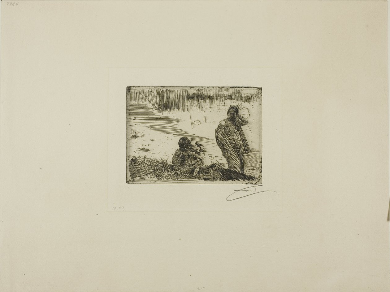 Giovani che fanno il bagno da Anders Leonard Zorn