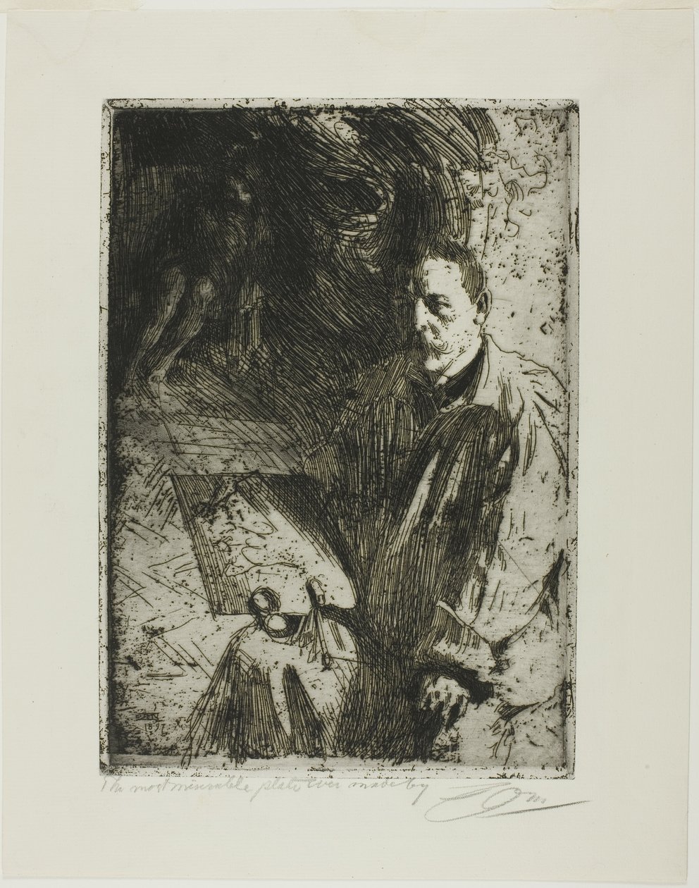Zorn e il suo modello da Anders Leonard Zorn