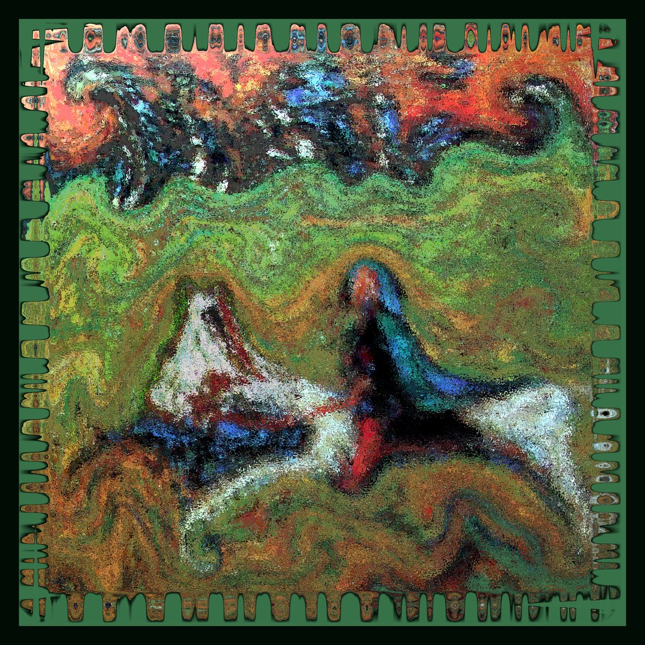 IL CAVALIERE BLU, 2002 (pittura digitale) da Ando Gilardi