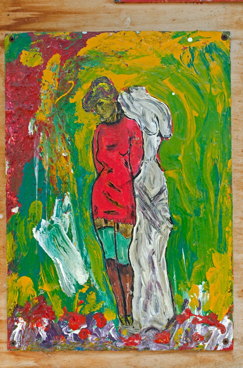 DONNA IN SOTTOVESTE ROSSA da Ando Gilardi