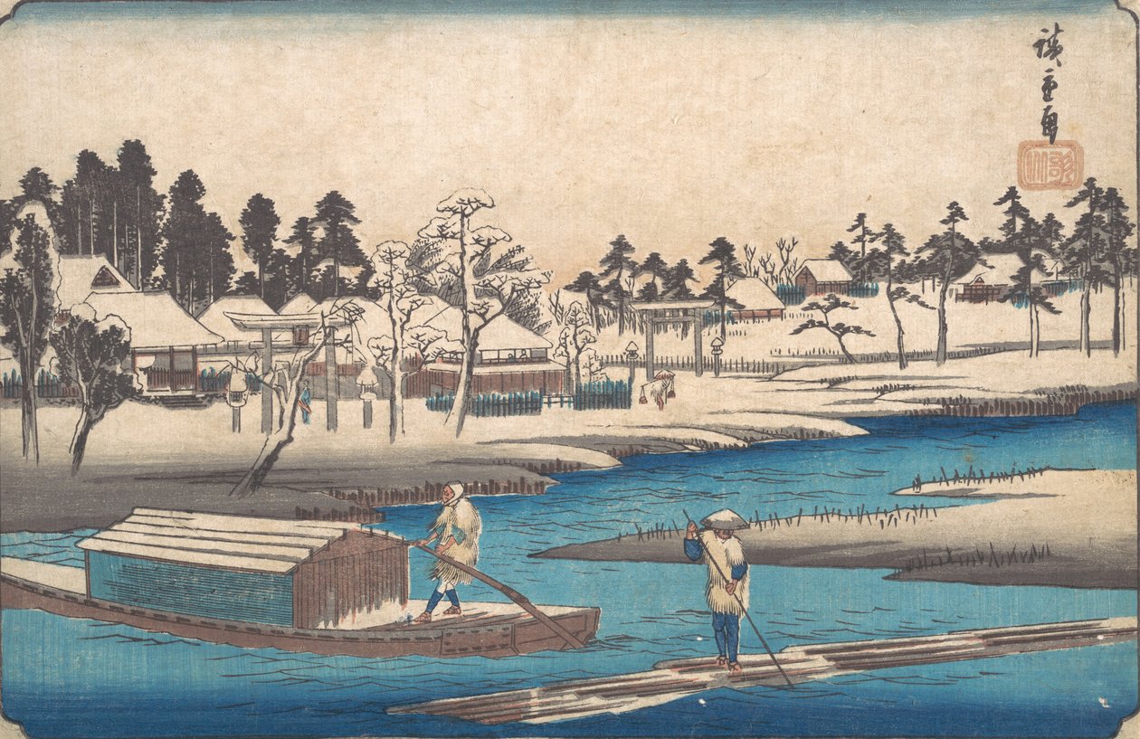 Tempo sereno dopo la neve a Massaki da Ando Hiroshige