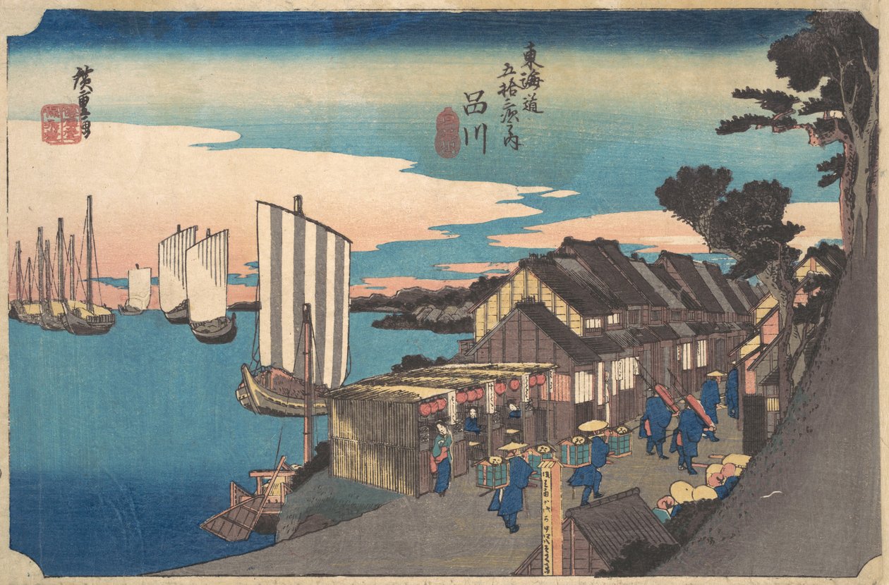 Alba a Shinagawa, ca. 1834 da Ando Hiroshige
