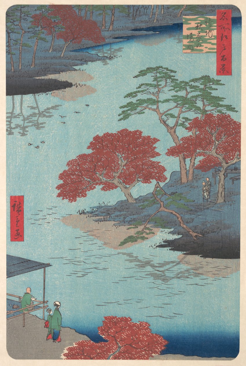 Dentro il santuario di Akiba a Ukeji, 8° mese, anno del serpente 1857 da Ando Hiroshige