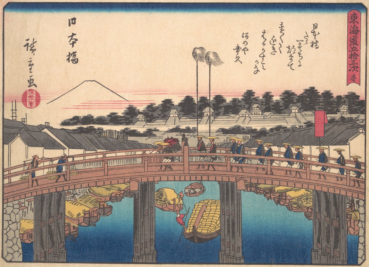 Nihonbashi, dalla serie Le cinquantatré stazioni della strada Tokaido, inizio XX secolo da Ando Hiroshige