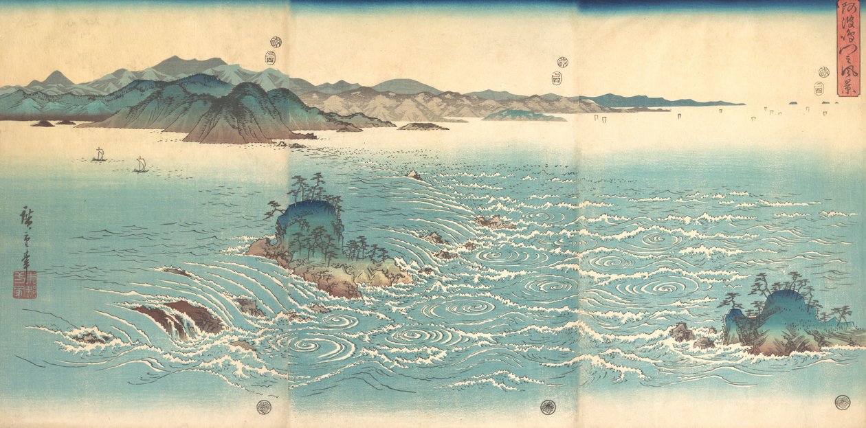 Rapide a Naruto, 1857 da Ando Hiroshige
