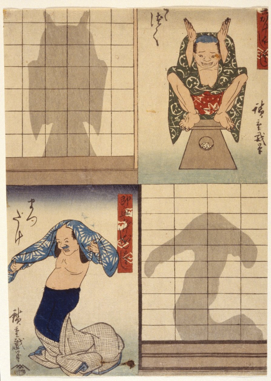 (Figure e Ombre) da Ando or Utagawa Hiroshige