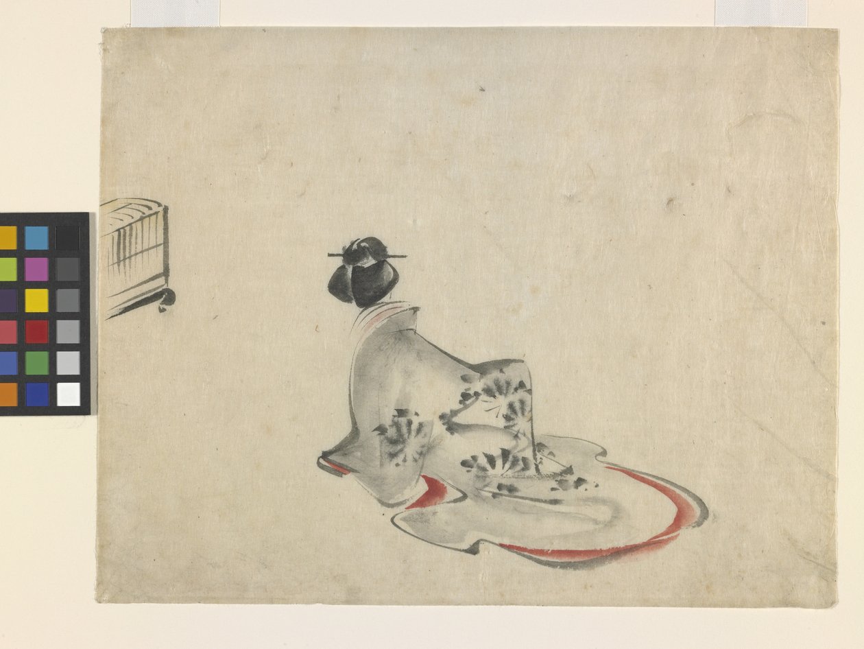 Una donna che si inchina da Ando or Utagawa Hiroshige