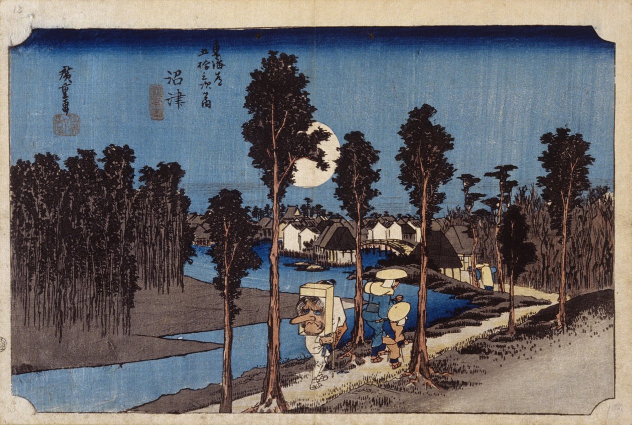 Scena al crepuscolo a Numazu, #13 da Ando or Utagawa Hiroshige