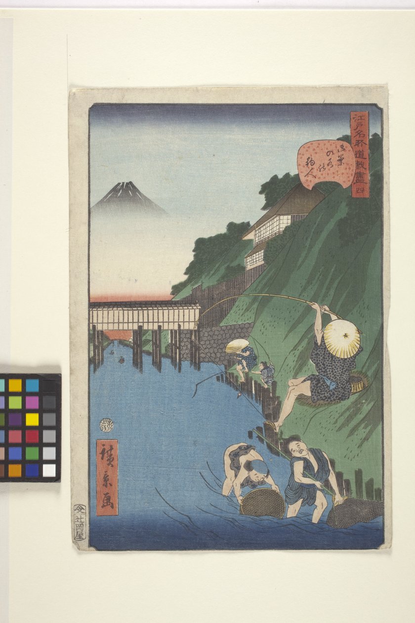 Pescatori a Ochanomizu da Ando or Utagawa Hiroshige
