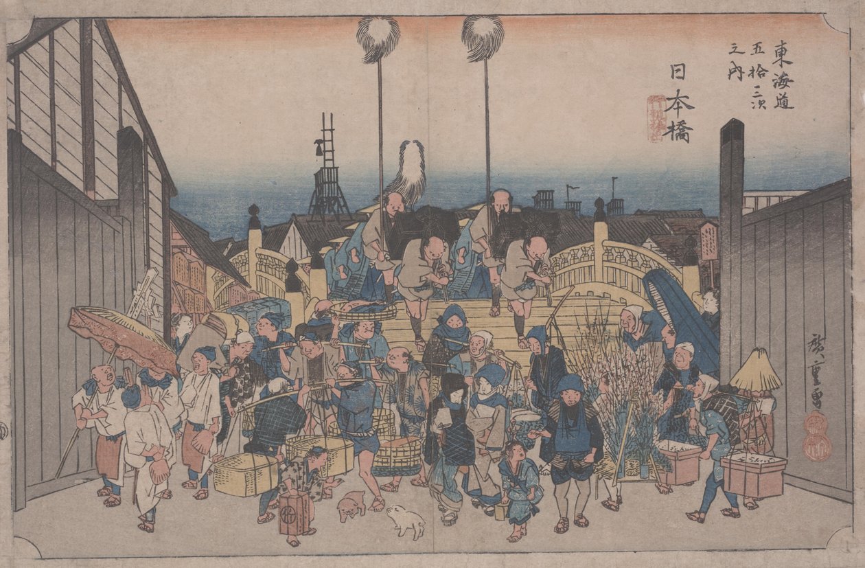 Scena mattutina da Ando or Utagawa Hiroshige