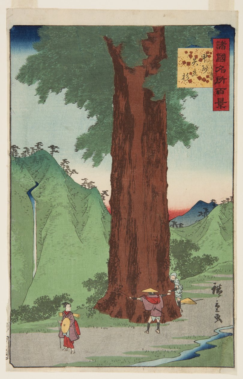Il Cedro Yatate nella provincia di Kai da Ando or Utagawa Hiroshige