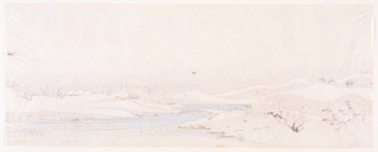 Paesaggio invernale. Serie delle province. da Ando or Utagawa Hiroshige