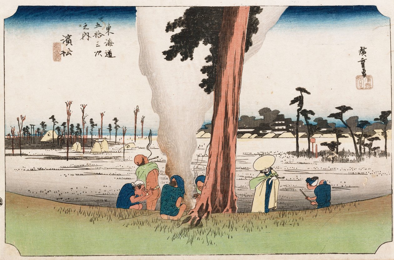 Veduta invernale, Hamamatsu, dalla serie "Le cinquantatré stazioni del Tokaido", c.1834 da Ando or Utagawa Hiroshige