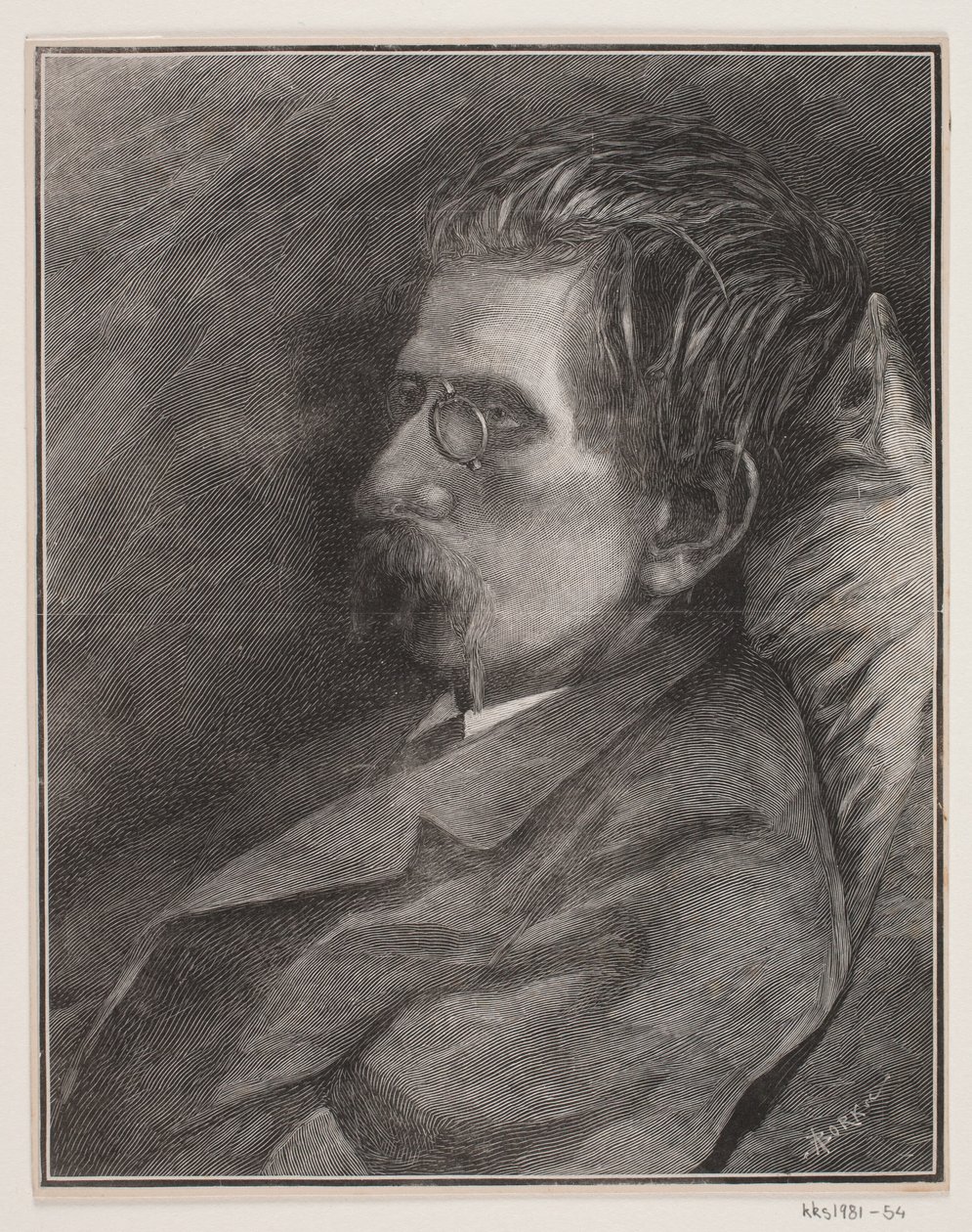 Ritratto di J.P. Jacobsen da André Bork