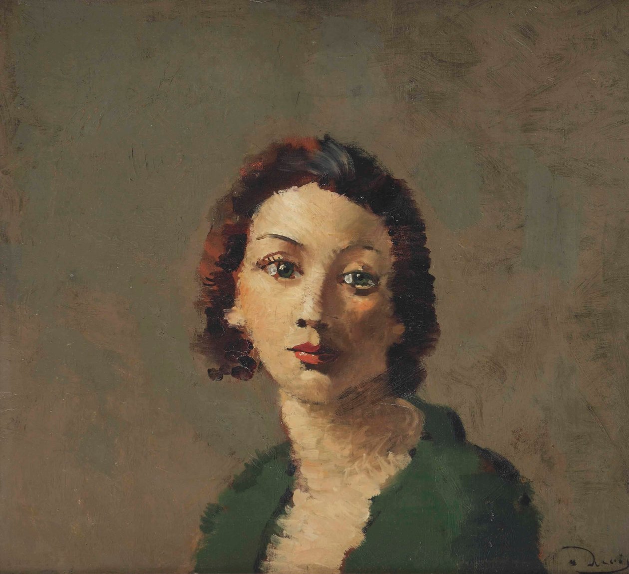 La rossa con il corpetto verde da Andre Derain