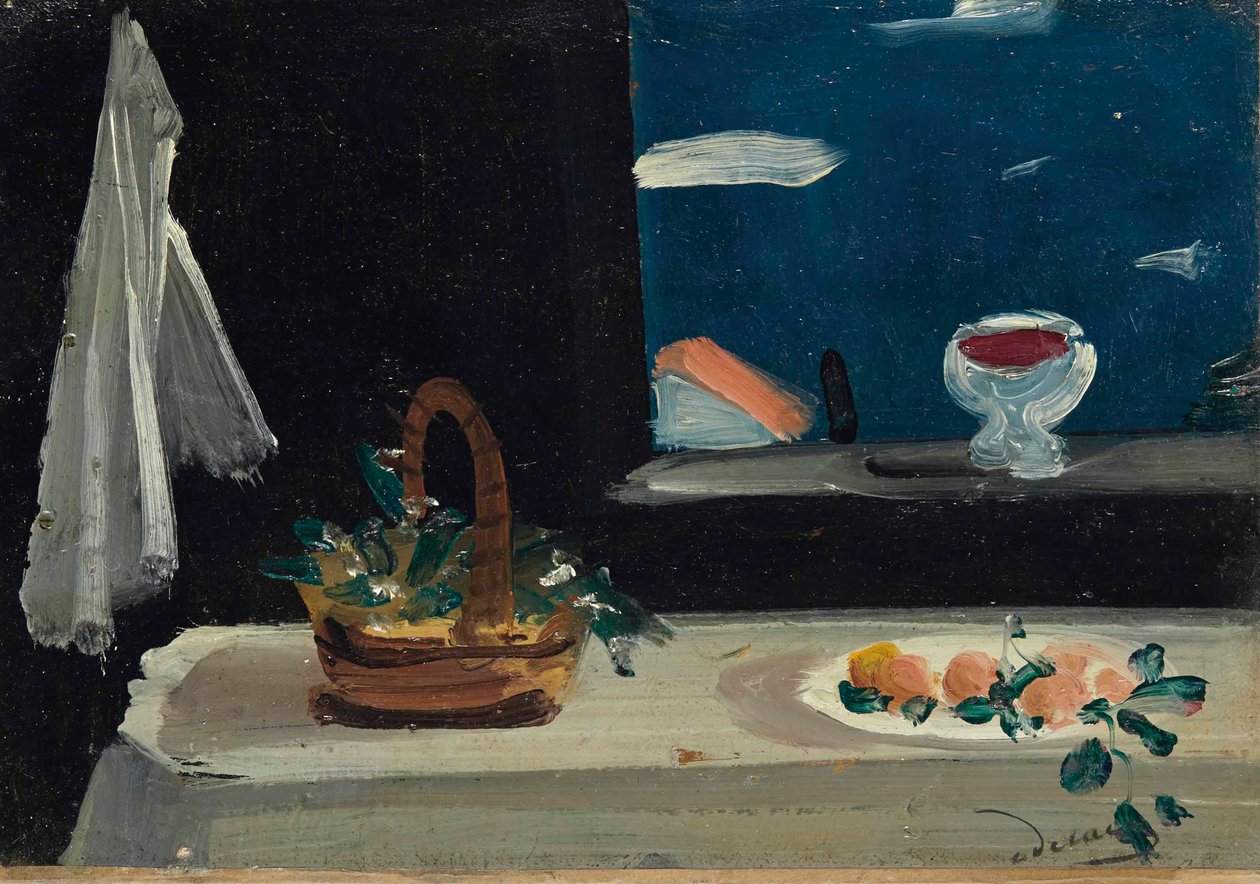 NATURA MORTA SU SFONDO NERO da Andre Derain