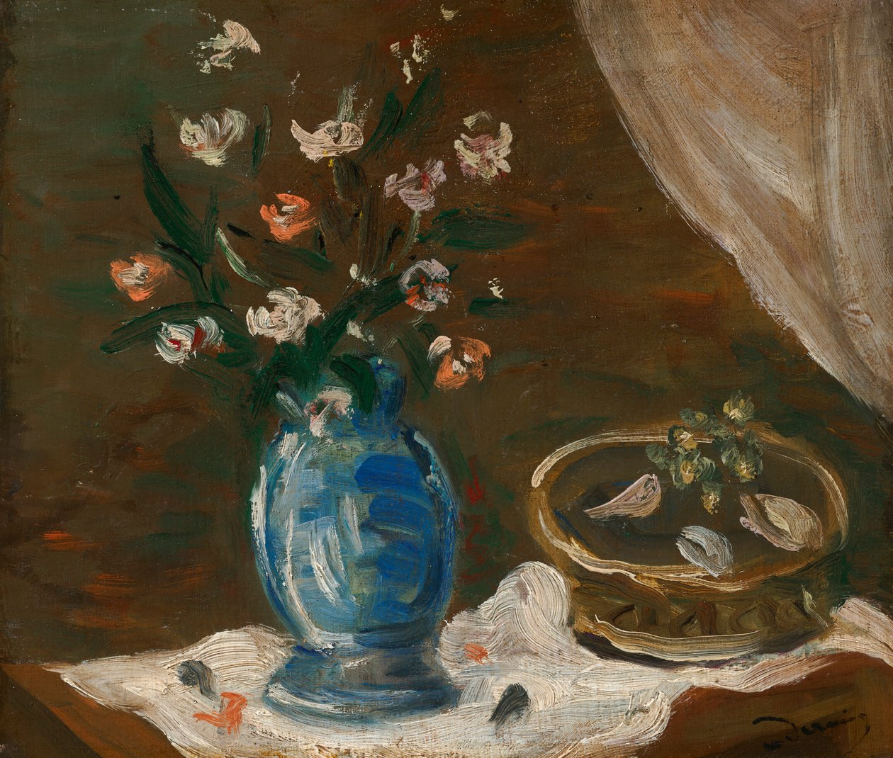 Natura morta con fiori - Vase bleu da Andre Derain