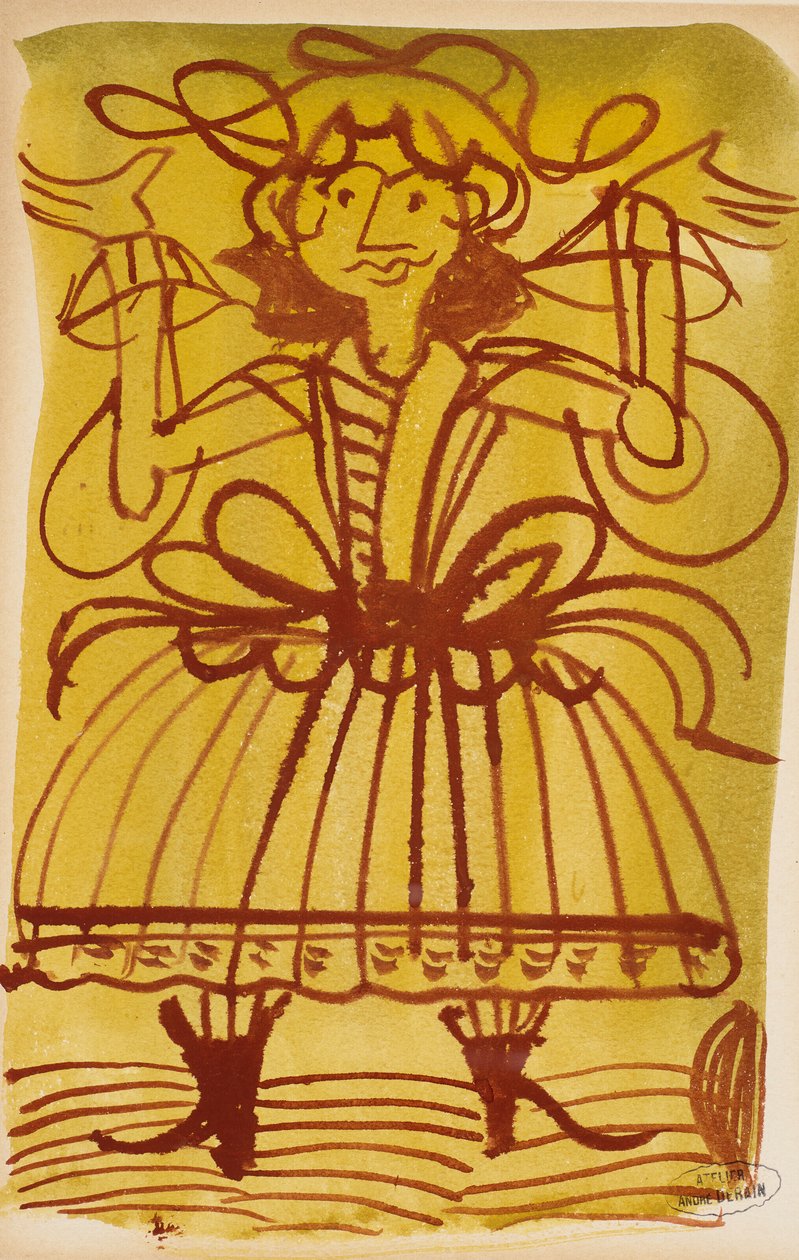 Personaggio con le braccia alzate da Andre Derain