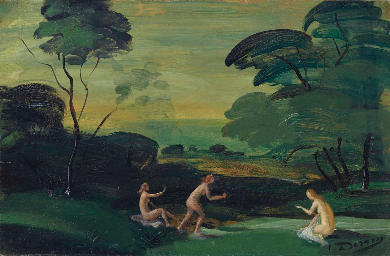 Tre ninfe che fanno il bagno da Andre Derain
