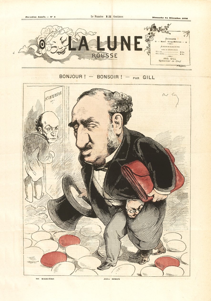 André Gill - Ciao! Buona sera! - La luna rossa (24 dicembre 1876) da Andre Gill