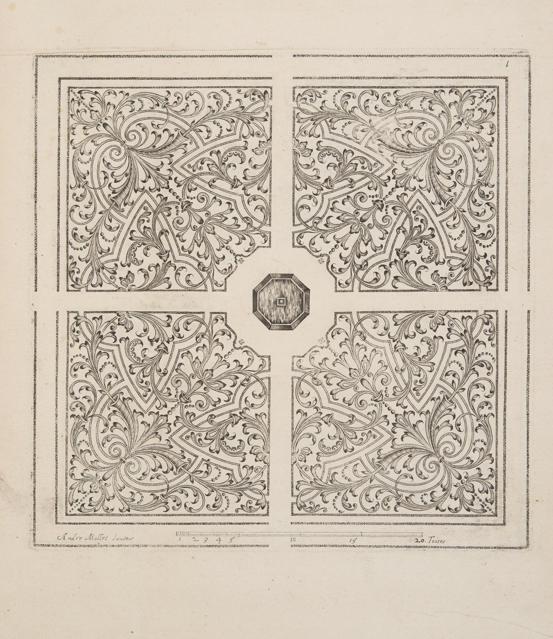 Design per Parterre, da Theatre des Plans et Jardinages, pub.1652 da André Mollet