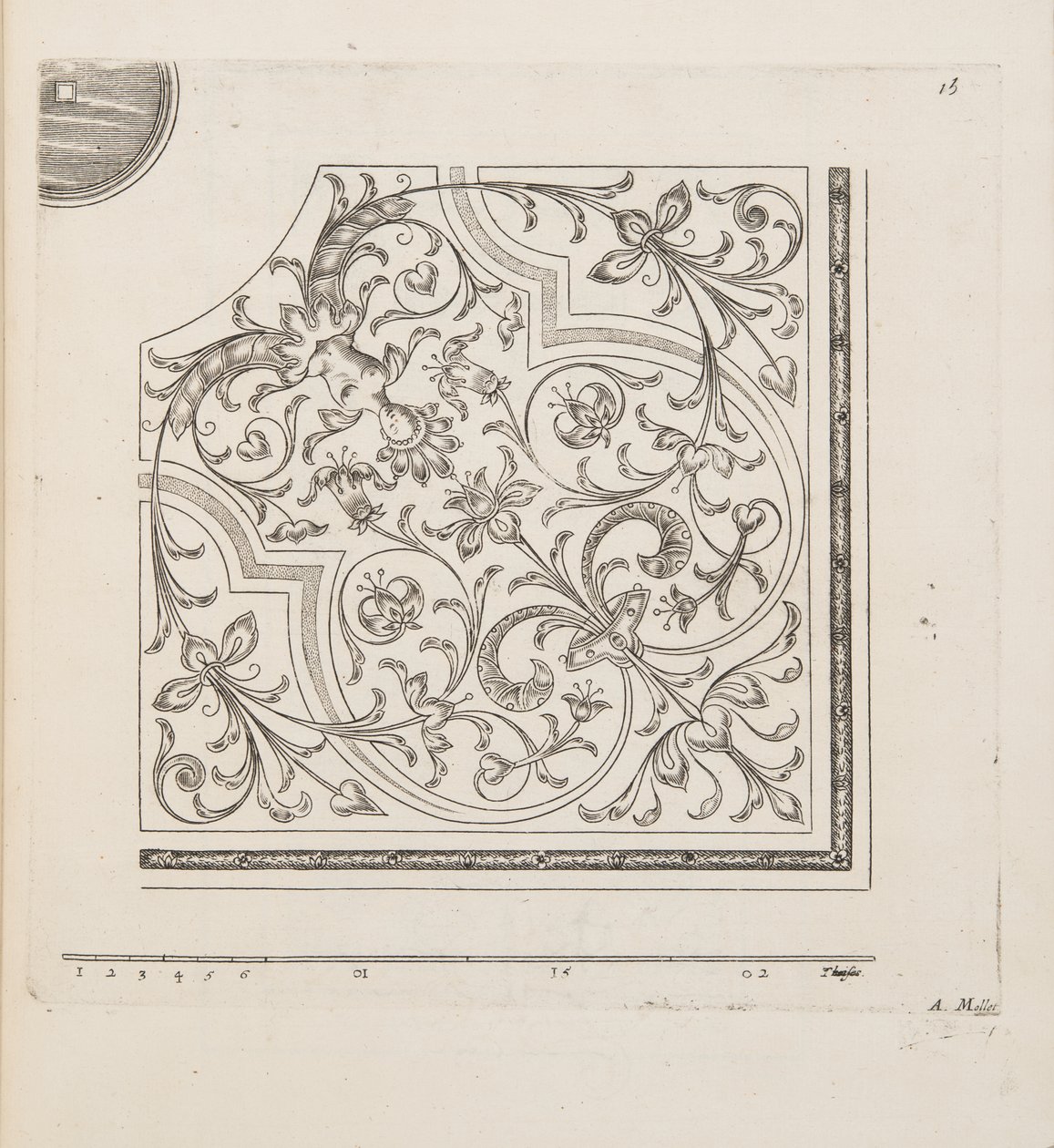 Progetto per Parterre, da Theatre des Plans et Jardinages, pub.1652 (incisione) da André Mollet