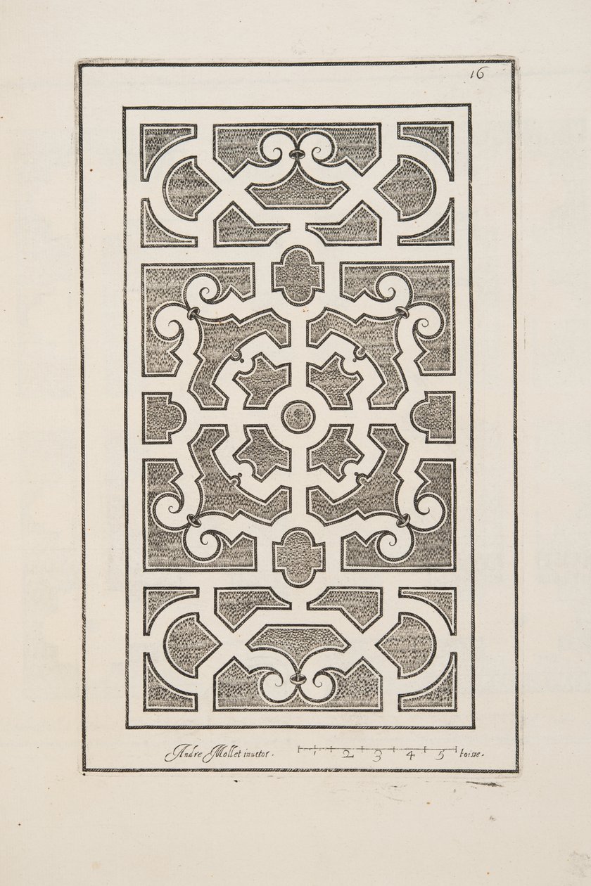 Progetto per Parterre, da Theatre des Plans et Jardinages, pub.1652 da André Mollet