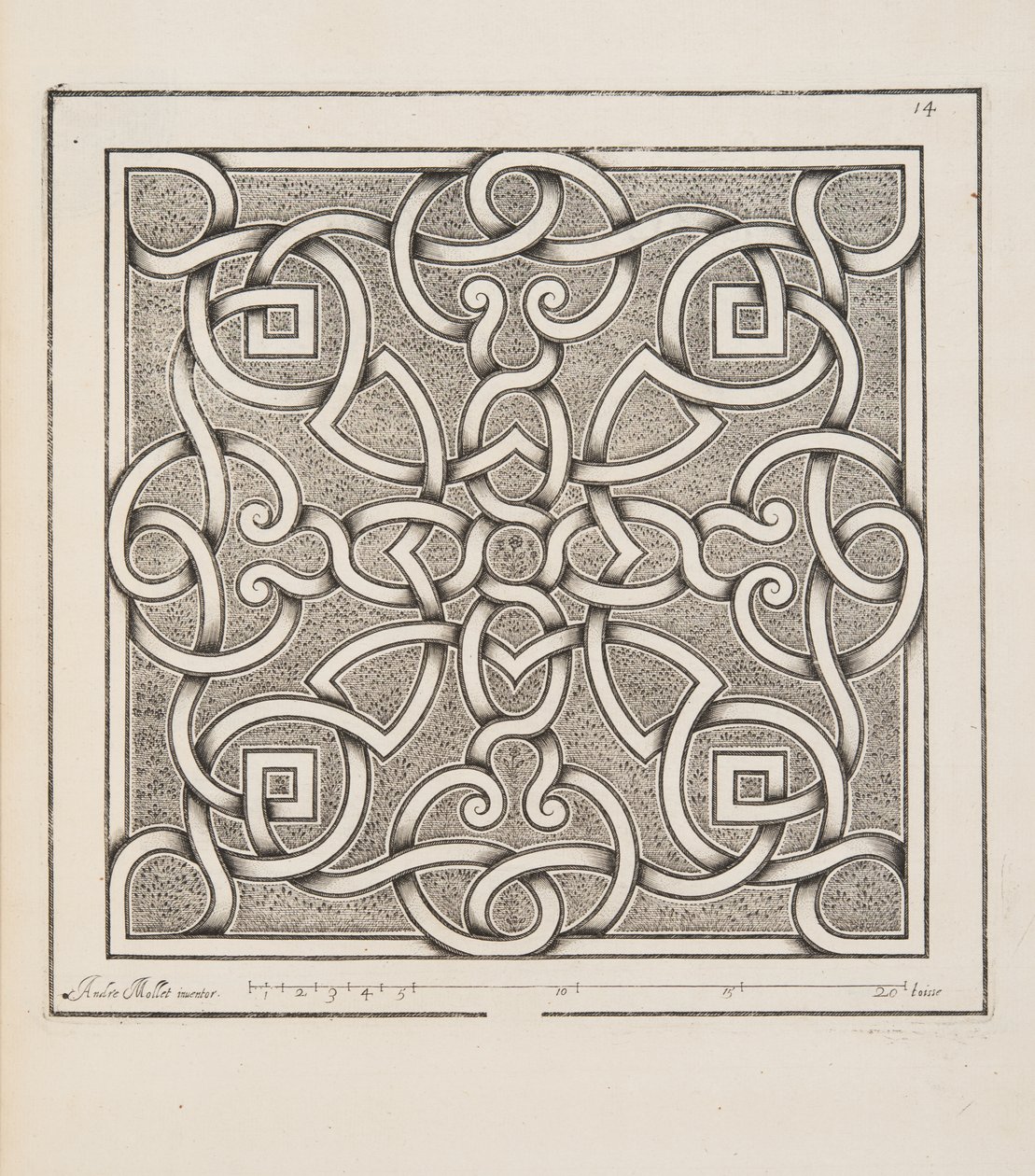 Progetto per Parterre, da Theatre des Plans et Jardinages, pub.1652 da André Mollet