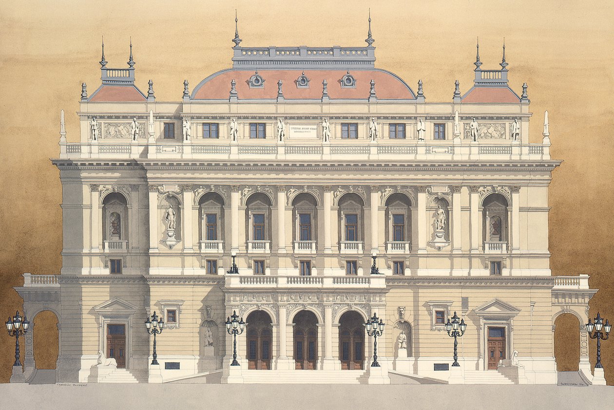 Allami Operahaz ungherese, Budapest, Ungheria da Andras Kaldor