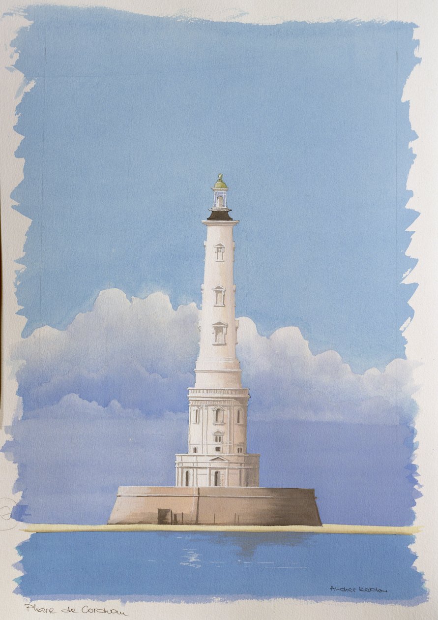 Faro di Corduan, Pointe de Grave, Gironda, Francia da Andras Kaldor