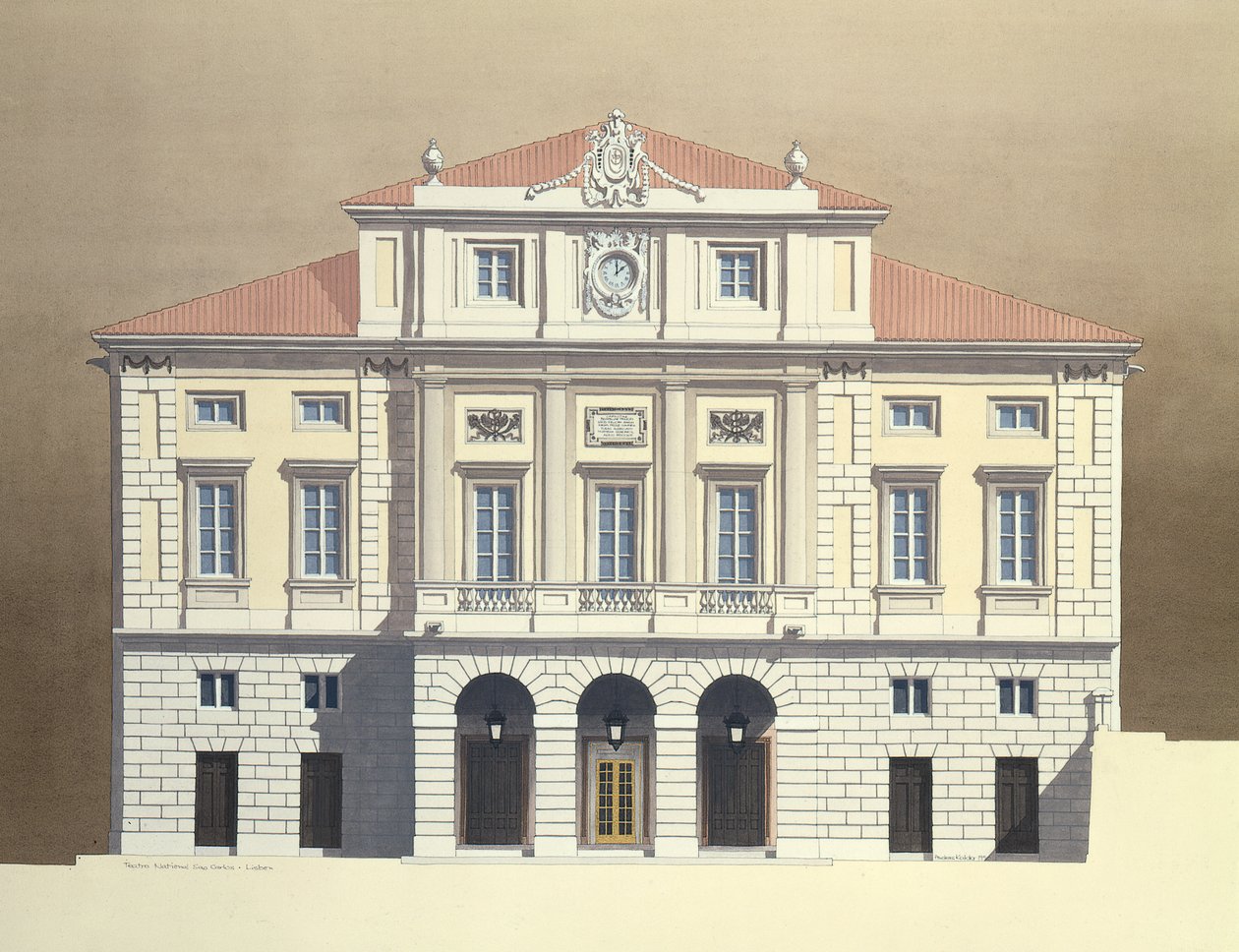Teatro Nazionale San Carlos, Lisbona, Portogallo da Andras Kaldor