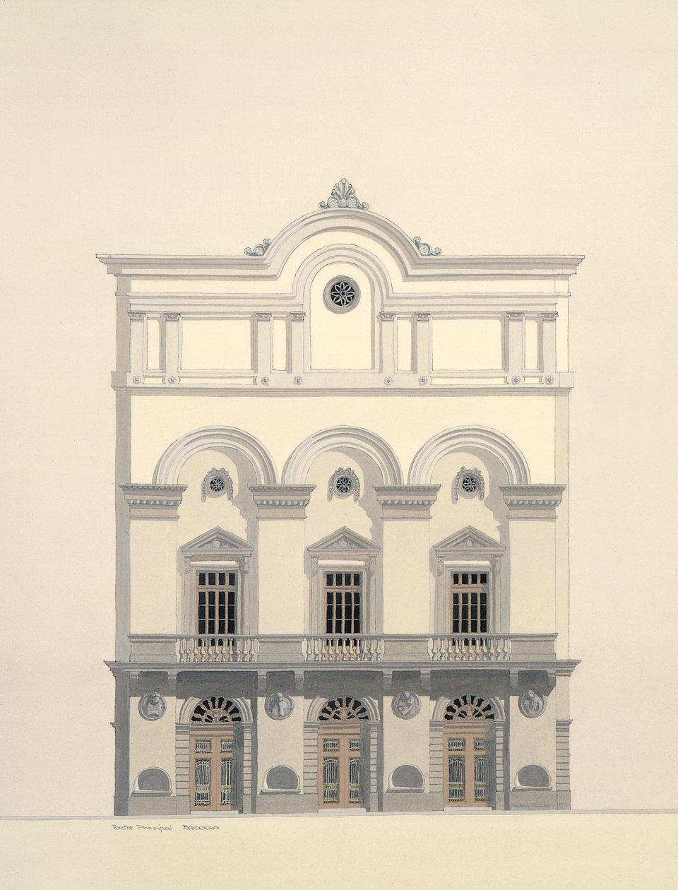 Teatro principale, Barcellona, Spagna da Andras Kaldor
