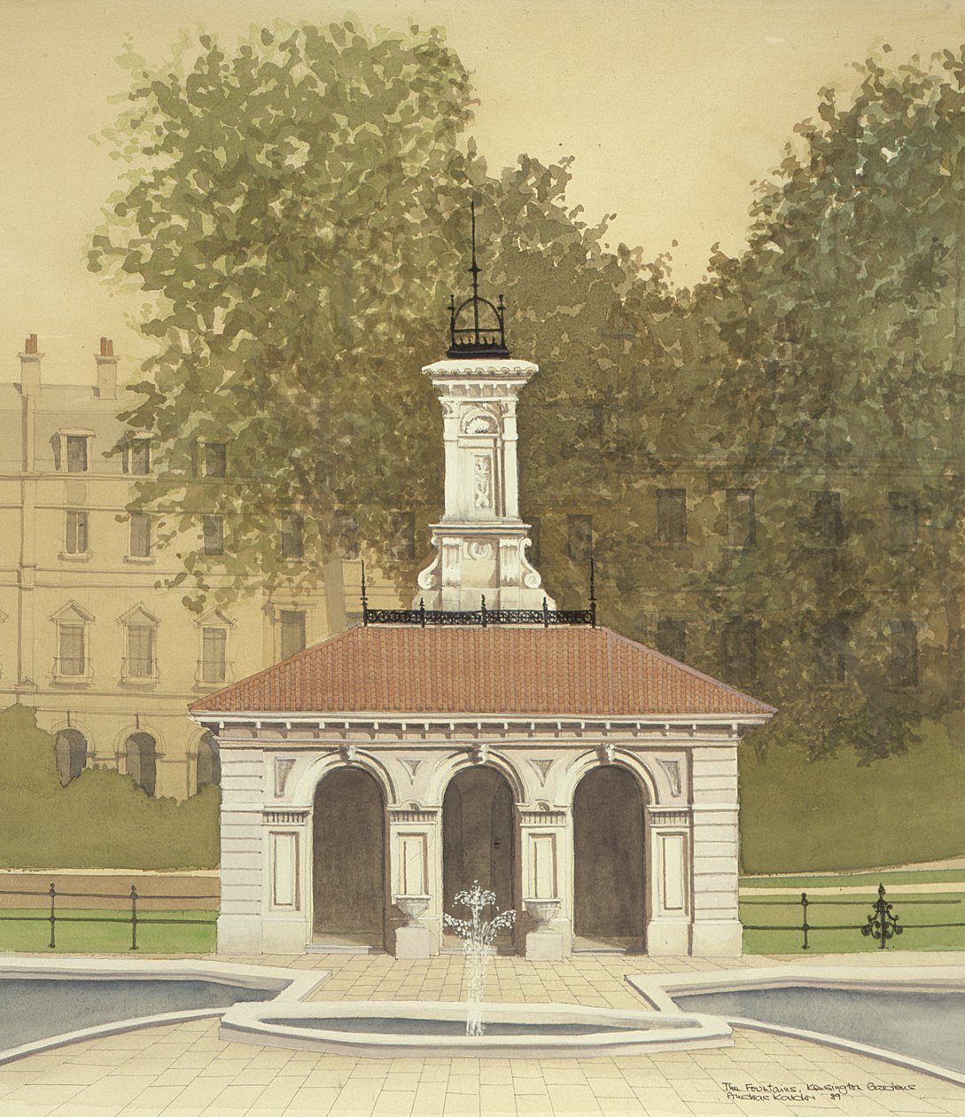 La fontana, Giardini di Kensington, Londra da Andras Kaldor