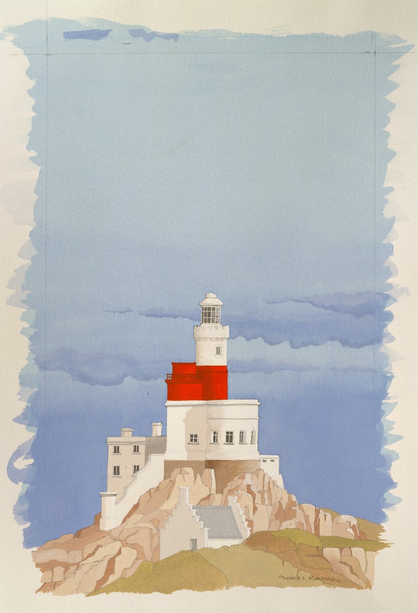 Il faro di Skerries, Anglesey, Galles da Andras Kaldor