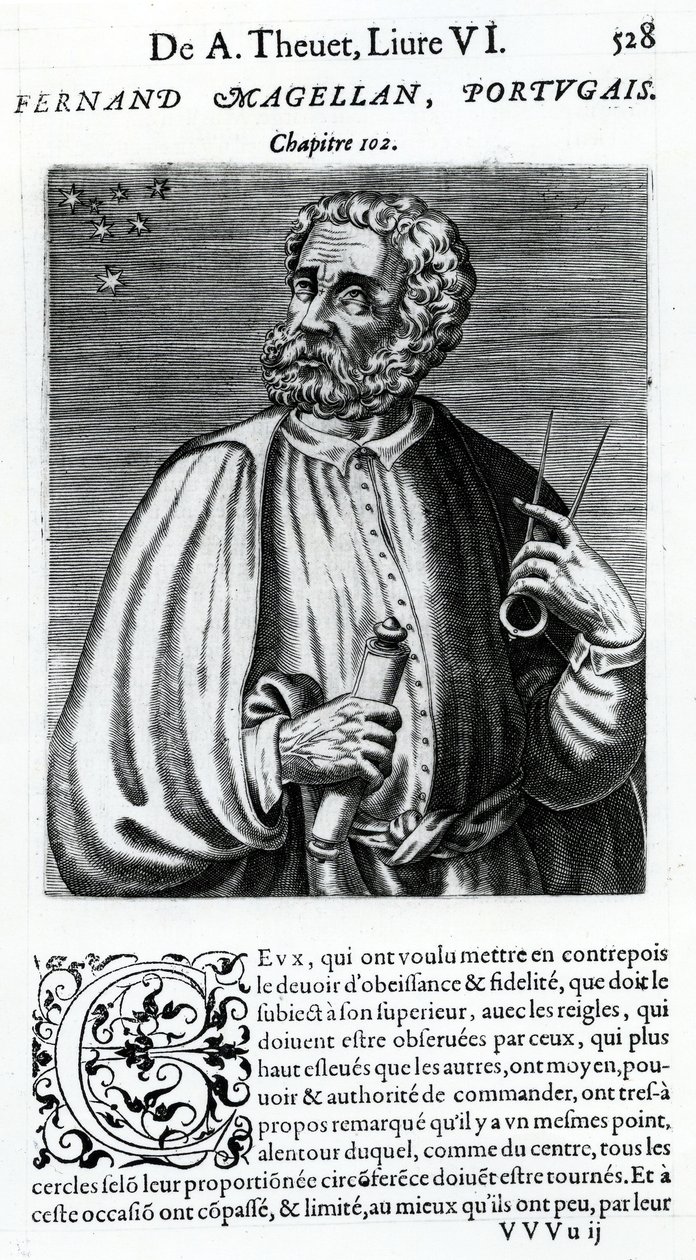 Ferdinando Magellano, XVI secolo da Andre Thevet