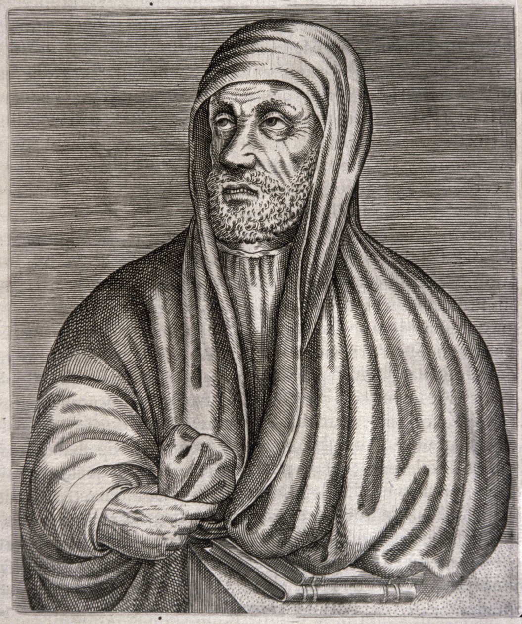Ritratto di Abu Ali al-Husain ibn Abdallah ibn Sina detto Avicenna (incisione) da Andre (after) Thevet