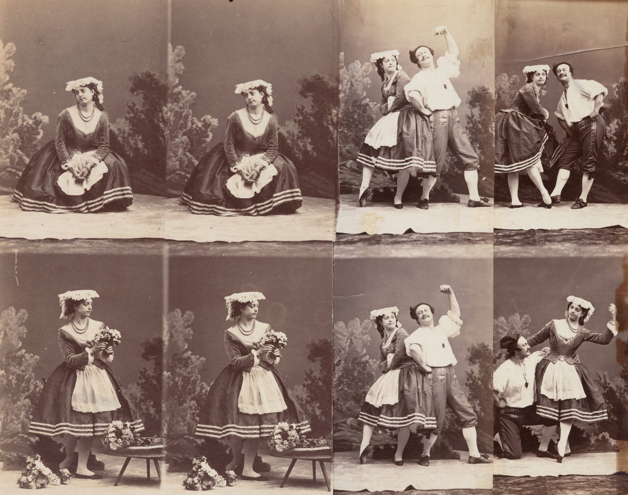Eugénie Schlosser e Coralli, 1863 da Andre Adolphe Eugene Disderi